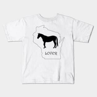 Wisconsin Horse Lover Gift Kids T-Shirt